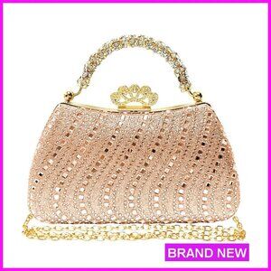 Sparkling Rhinestone Evening Bag Elegant Clutch Prom Wedding Party Handbag